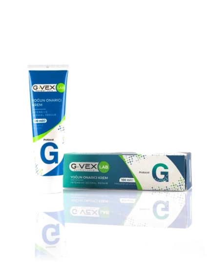 G-VEX LAB Protocol G 100 ml tüp ve kutu, şeffaf arka plan